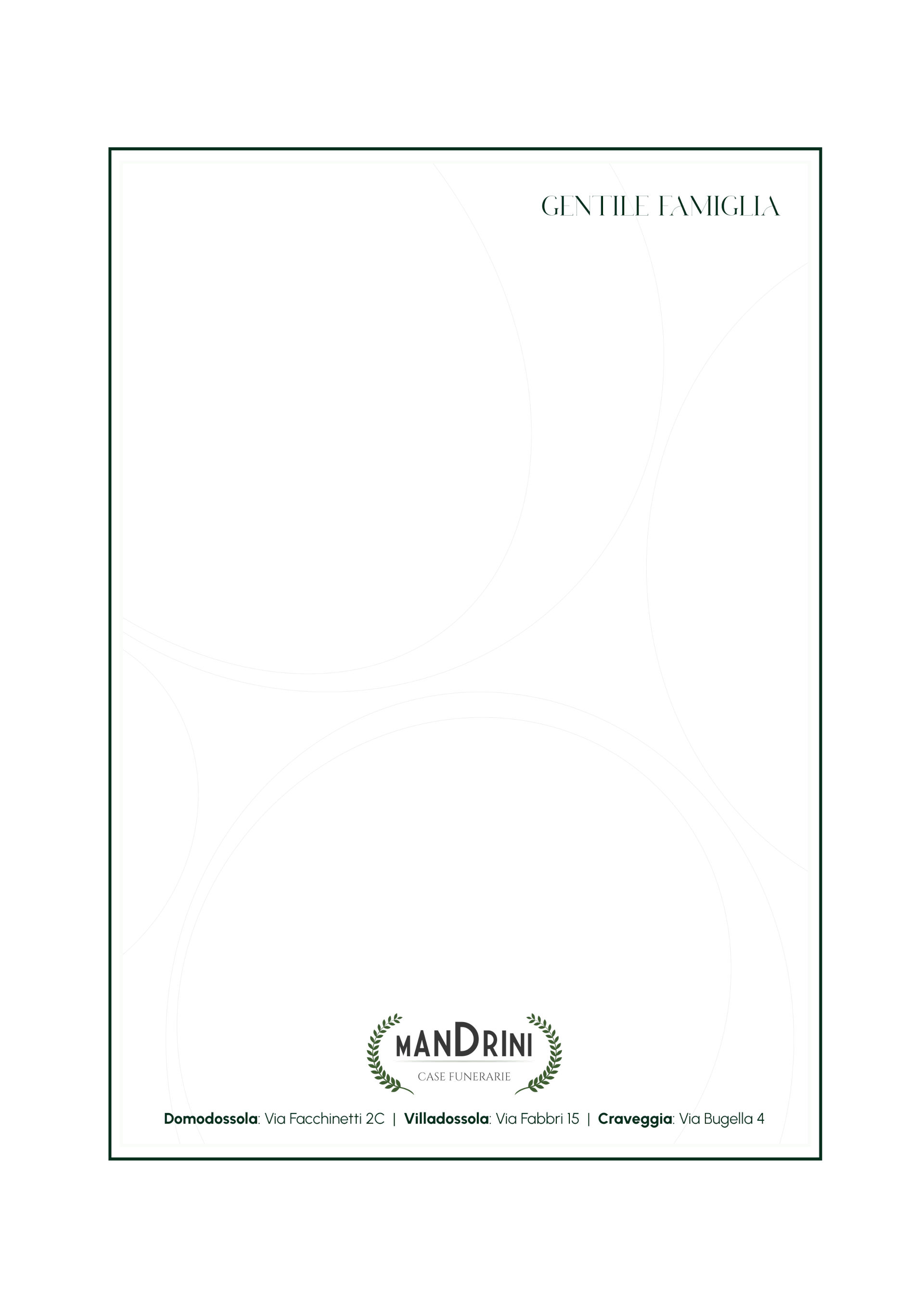 Modulo del telegramma Mandrini